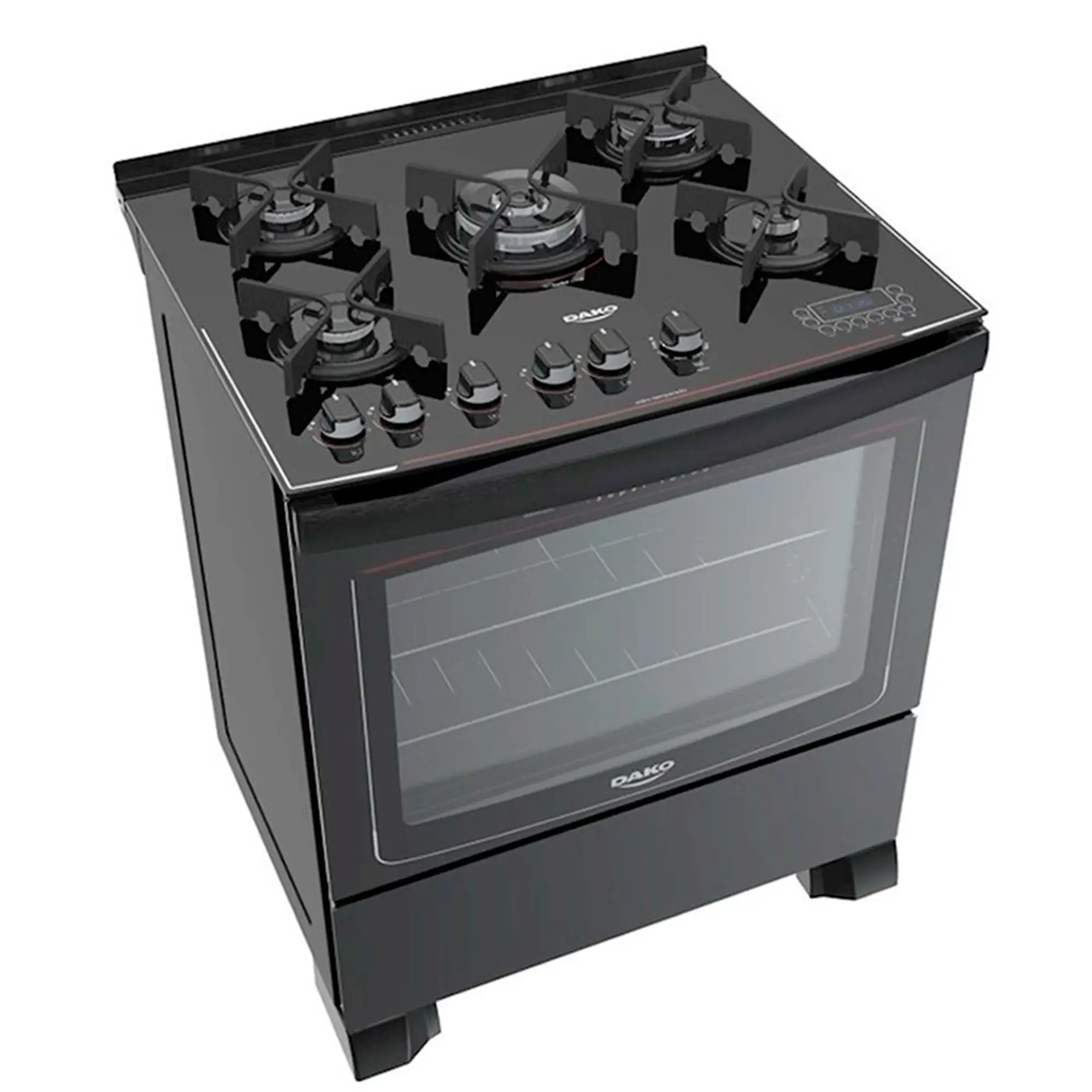 Fogão Dako 6 Bocas Turbo Glass Preto